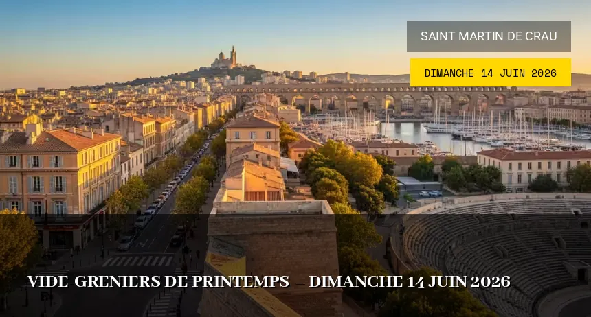 Affiche de l'événement : Vide-greniers de Printemps – Dimanche 14 Juin 2026