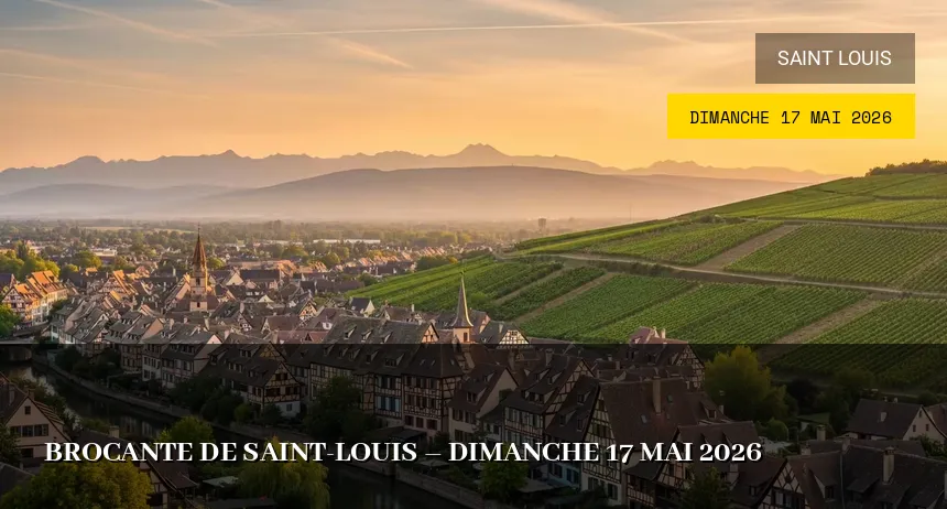 Affiche de l'événement : Brocante de Saint-Louis – Dimanche 17 Mai 2026