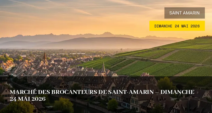 Affiche de l'événement : Marché des Brocanteurs de Saint-Amarin – Dimanche 24 Mai 2026