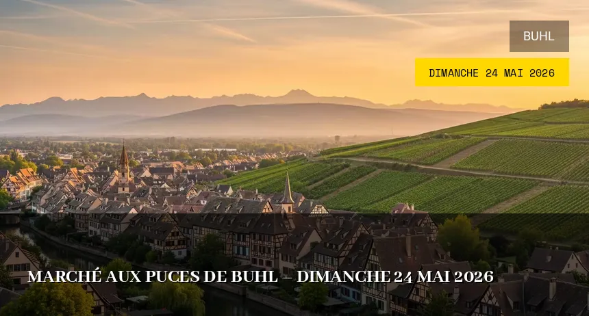 Affiche de l'événement : Marché aux puces de Buhl – Dimanche 24 Mai 2026