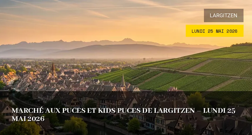Affiche de l'événement : Marché aux puces et Kids puces de Largitzen – Lundi 25 Mai 2026