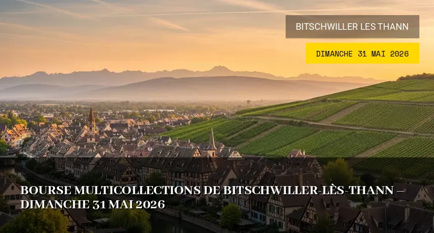 Affiche de l'événement : Bourse multicollections de Bitschwiller-lès-Thann – Dimanche 31 Mai 2026