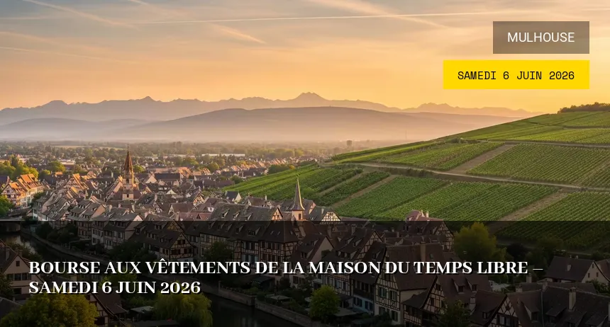 Affiche de l'événement : Bourse aux vêtements de la Maison du Temps Libre – Samedi 6 Juin 2026