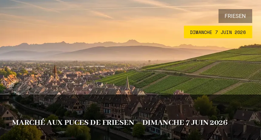 Affiche de l'événement : Marché aux puces de Friesen – Dimanche 7 Juin 2026