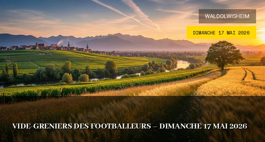 Affiche de l'événement : Vide-greniers des footballeurs – Dimanche 17 Mai 2026