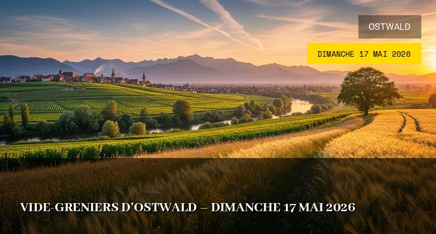 Affiche de l'événement : Vide-greniers d&rsquo;Ostwald – Dimanche 17 Mai 2026