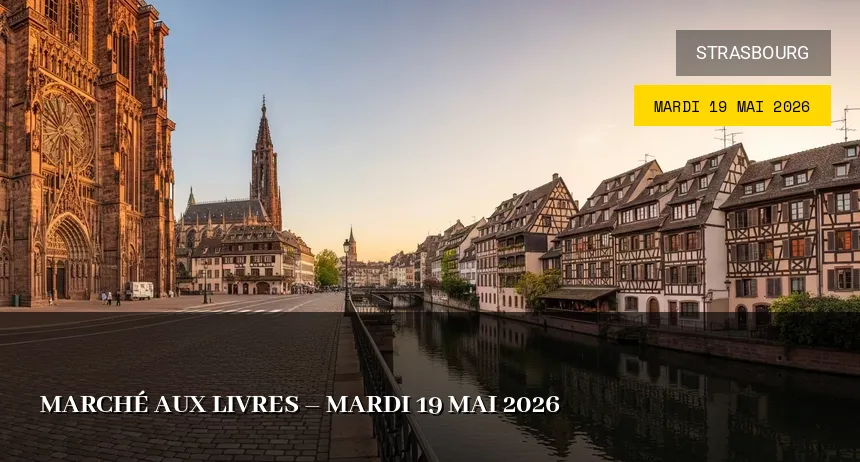 Affiche de l'événement : Marché aux livres – Mardi 19 Mai 2026