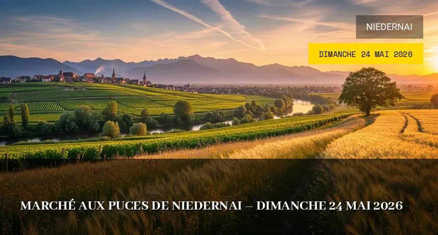 Affiche de l'événement : Marché aux Puces de Niedernai – Dimanche 24 Mai 2026