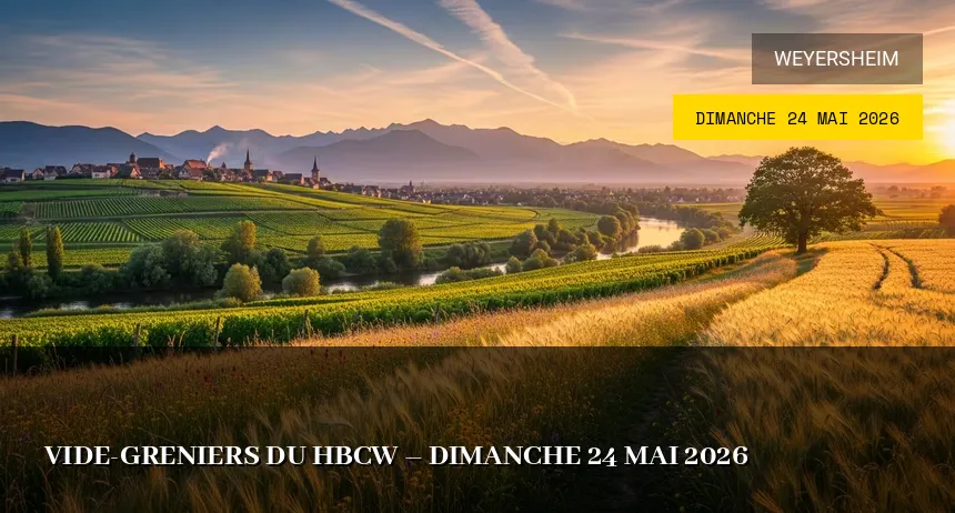Affiche de l'événement : Vide-greniers du HBCW – Dimanche 24 Mai 2026