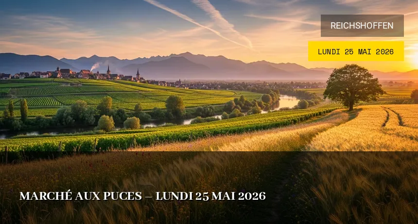 Affiche de l'événement : Marché aux Puces – Lundi 25 Mai 2026