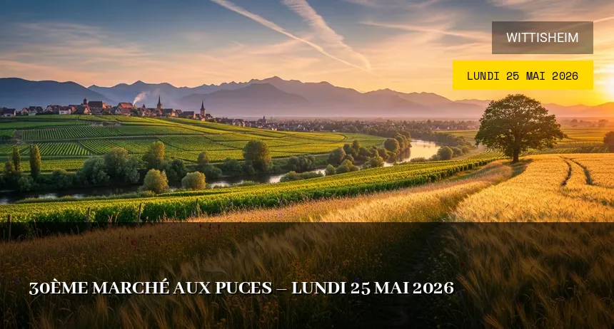 Affiche de l'événement : 30ème Marché aux Puces – Lundi 25 Mai 2026