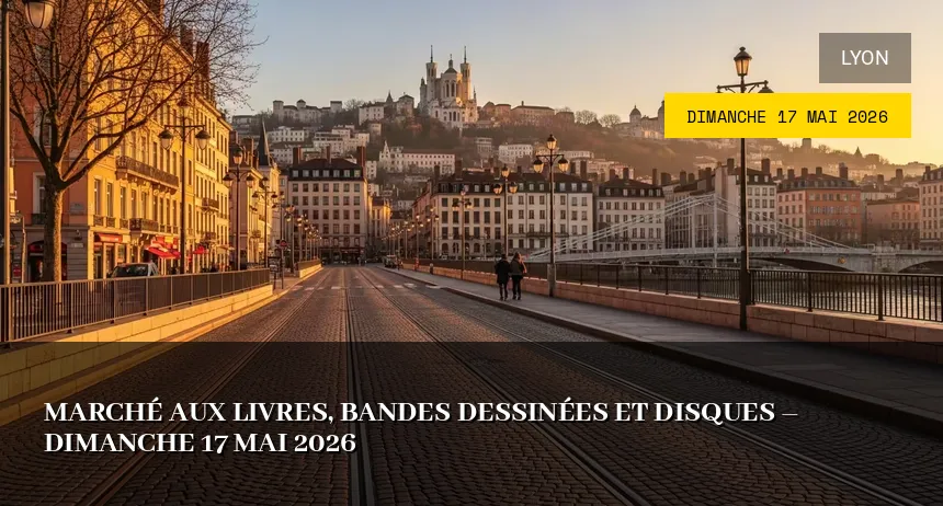 Affiche de l'événement : Marché aux livres, bandes dessinées et disques – Dimanche 17 Mai 2026
