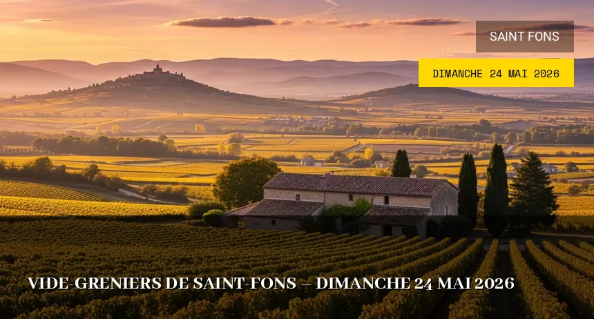 Affiche de l'événement : Vide-greniers de Saint-Fons – Dimanche 24 Mai 2026