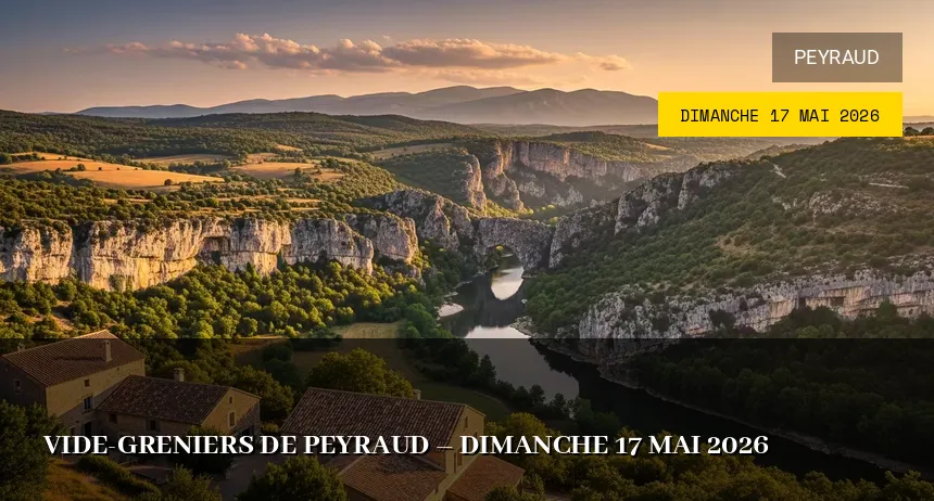 Affiche de l'événement : Vide-greniers de Peyraud – Dimanche 17 Mai 2026