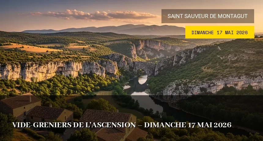 Affiche de l'événement : Vide-greniers de l&rsquo;Ascension – Dimanche 17 Mai 2026