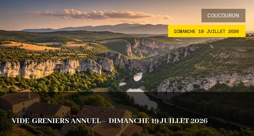 Affiche de l'événement : Vide-greniers annuel – Dimanche 19 Juillet 2026