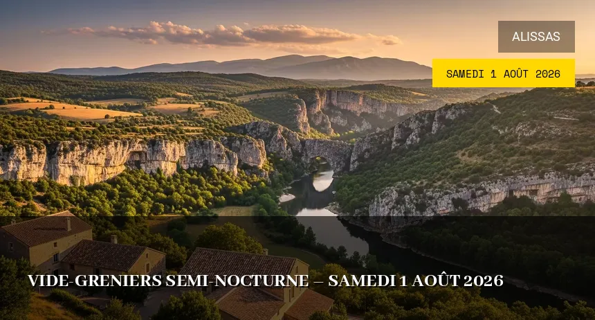 Affiche de l'événement : Vide-greniers semi-nocturne – Samedi 1 Août 2026