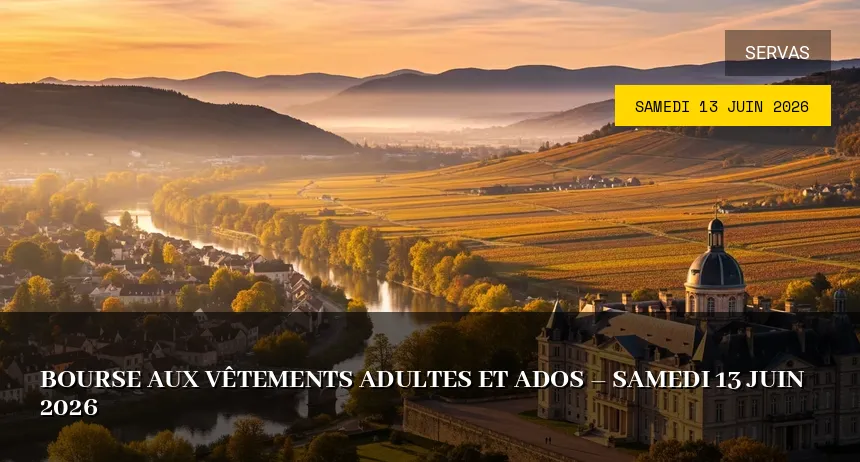 Affiche de l'événement : Bourse aux Vêtements Adultes et Ados – Samedi 13 Juin 2026