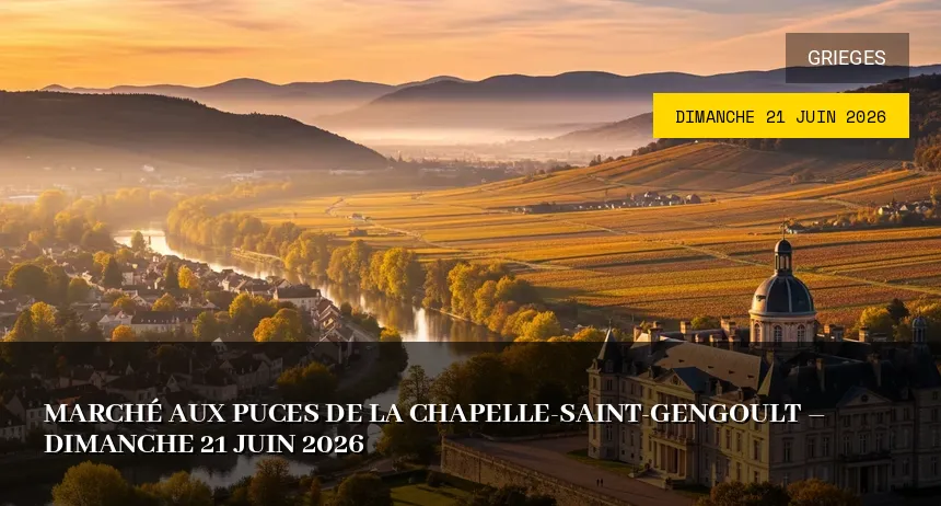 Affiche de l'événement : Marché aux puces de La Chapelle-Saint-Gengoult – Dimanche 21 Juin 2026
