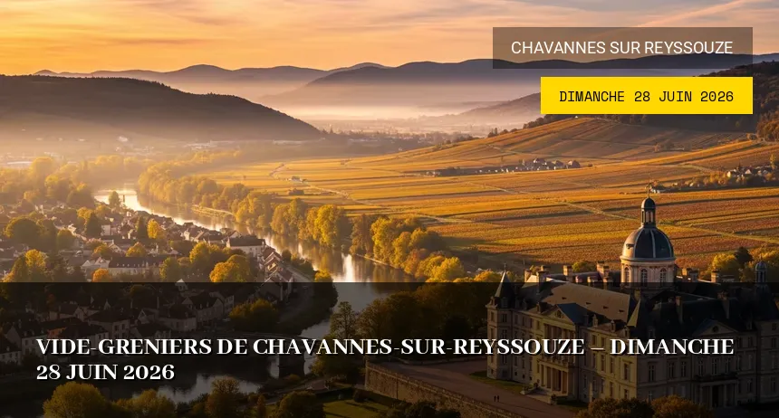 Affiche de l'événement : Vide-greniers de Chavannes-sur-Reyssouze – Dimanche 28 Juin 2026