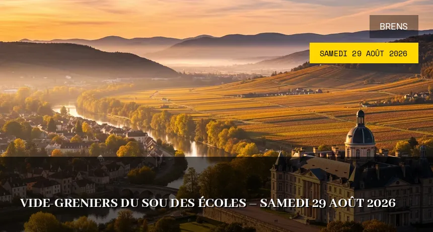 Affiche de l'événement : Vide-greniers du Sou des Écoles – Samedi 29 Août 2026