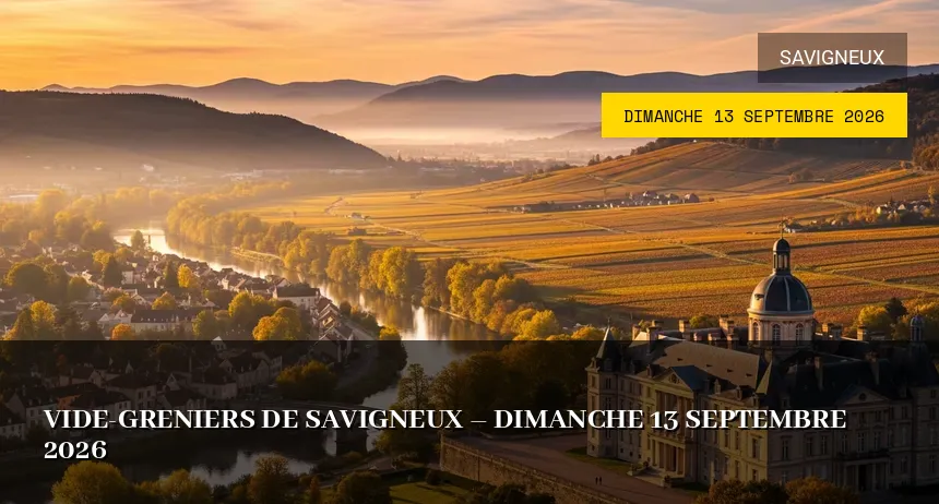 Affiche de l'événement : Vide-greniers de Savigneux – Dimanche 13 Septembre 2026