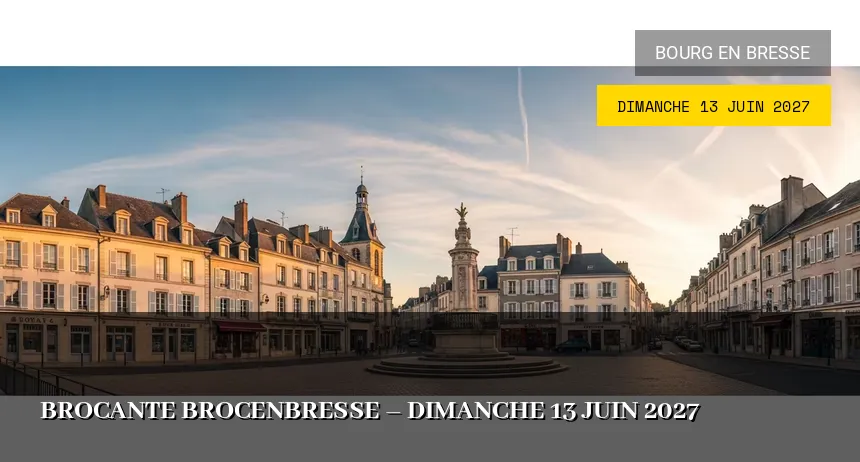 Affiche de l'événement : Brocante BrocenBresse – Dimanche 13 Juin 2027