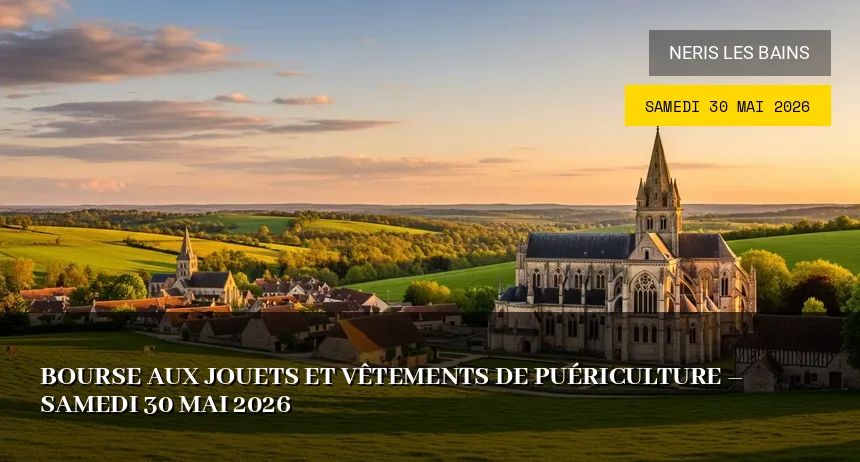 Affiche de l'événement : Bourse aux jouets et vêtements de puériculture – Samedi 30 Mai 2026