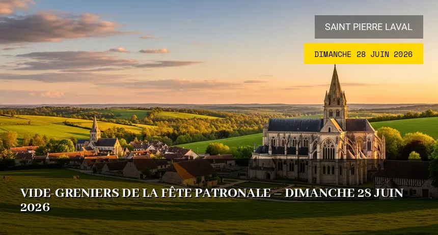 Affiche de l'événement : Vide-greniers de la Fête Patronale – Dimanche 28 Juin 2026