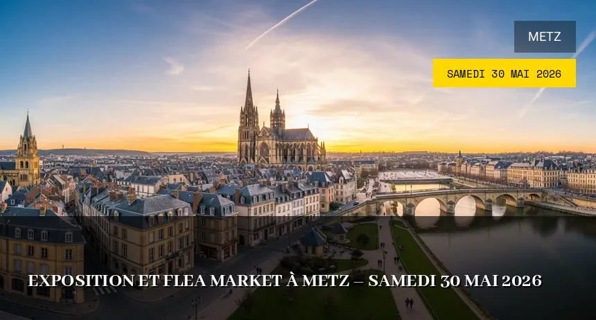 Affiche de l'événement : Exposition et Flea Market à Metz – Samedi 30 Mai 2026