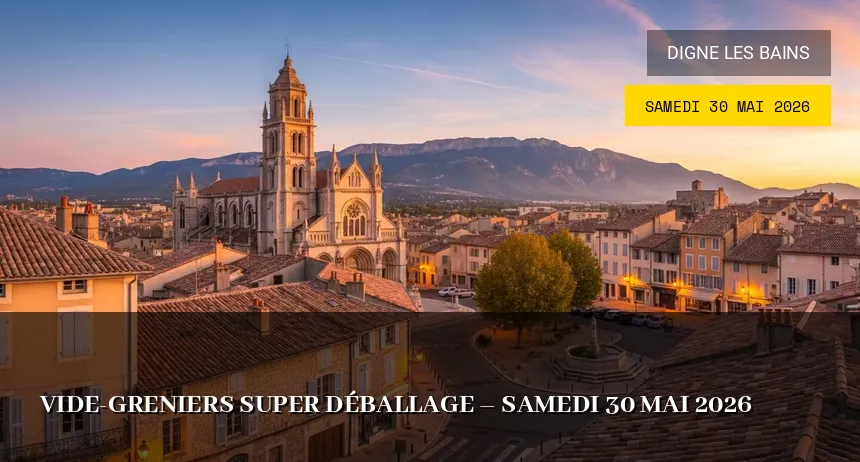 Affiche de l'événement : Vide-greniers Super Déballage – Samedi 30 Mai 2026