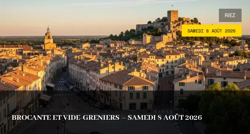 Affiche de l'événement : Brocante et vide-greniers – Samedi 8 Août 2026
