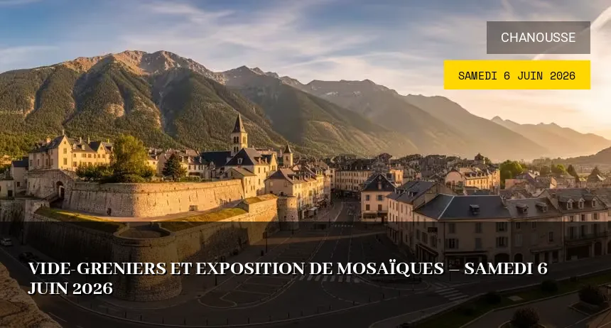 Affiche de l'événement : Vide-greniers et exposition de mosaïques – Samedi 6 Juin 2026