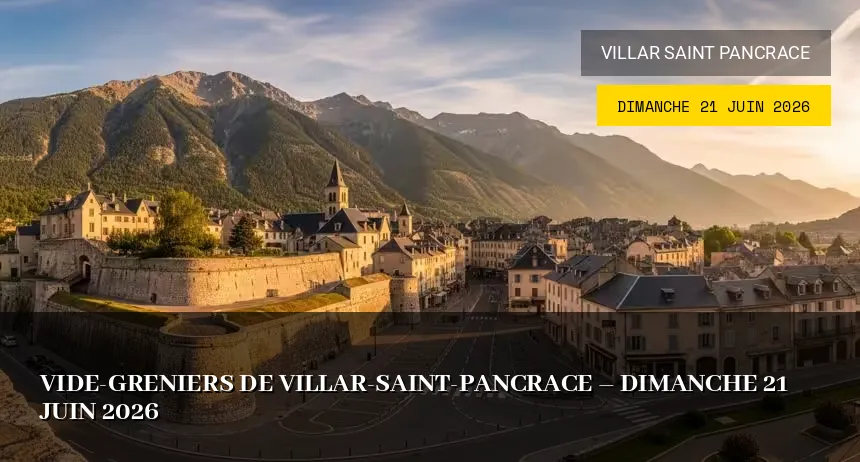 Affiche de l'événement : Vide-greniers de Villar-Saint-Pancrace – Dimanche 21 Juin 2026