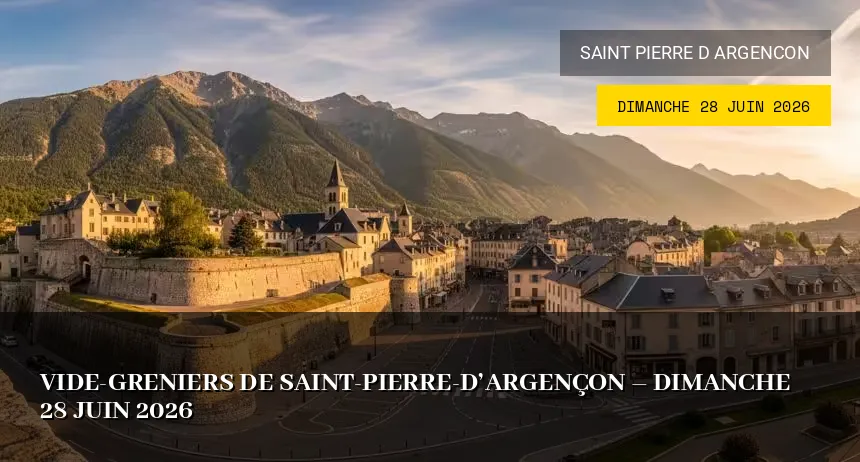 Affiche de l'événement : Vide-greniers de Saint-Pierre-d&rsquo;Argençon – Dimanche 28 Juin 2026