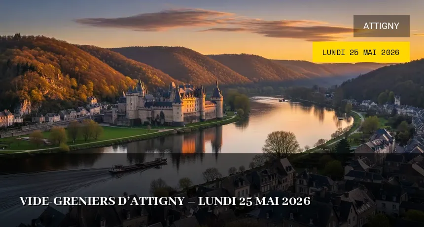 Affiche de l'événement : Vide-greniers d&rsquo;Attigny – Lundi 25 Mai 2026