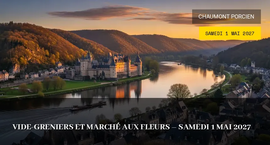 Affiche de l'événement : Vide-greniers et marché aux fleurs – Samedi 1 Mai 2027