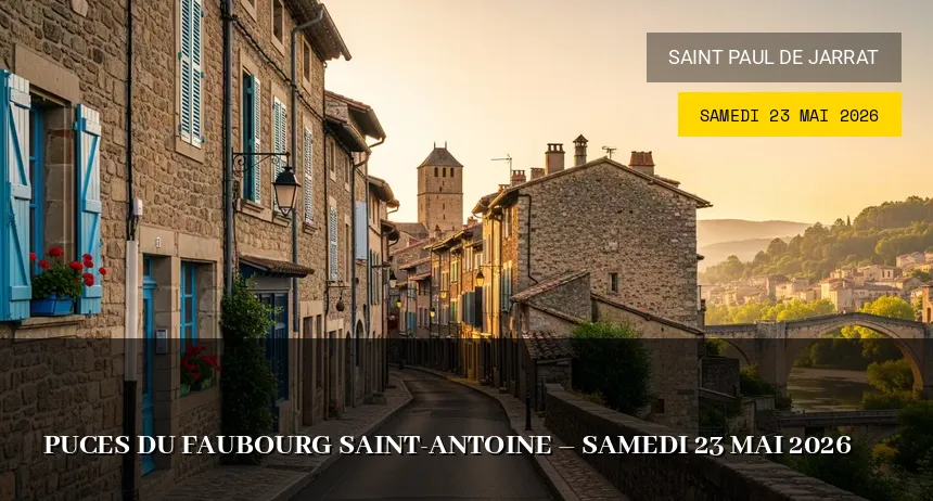 Affiche de l'événement : Puces du Faubourg Saint-Antoine – Samedi 23 Mai 2026