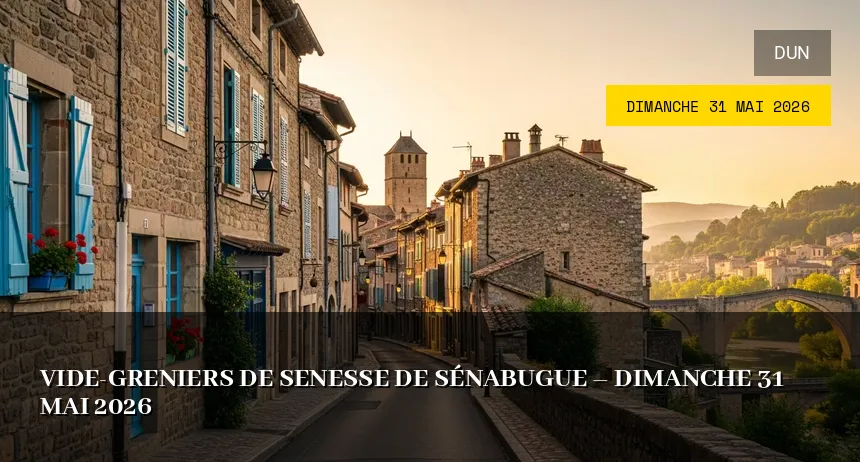 Affiche de l'événement : Vide-greniers de Senesse de Sénabugue – Dimanche 31 Mai 2026