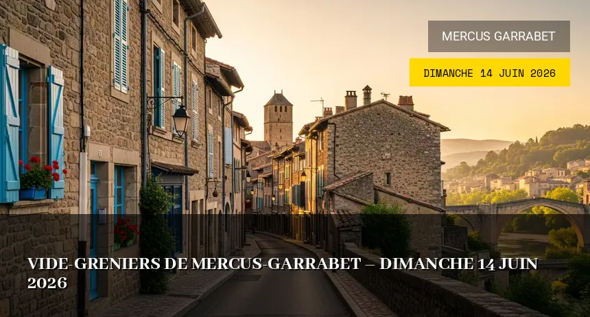 Affiche de l'événement : Vide-greniers de Mercus-Garrabet – Dimanche 14 Juin 2026
