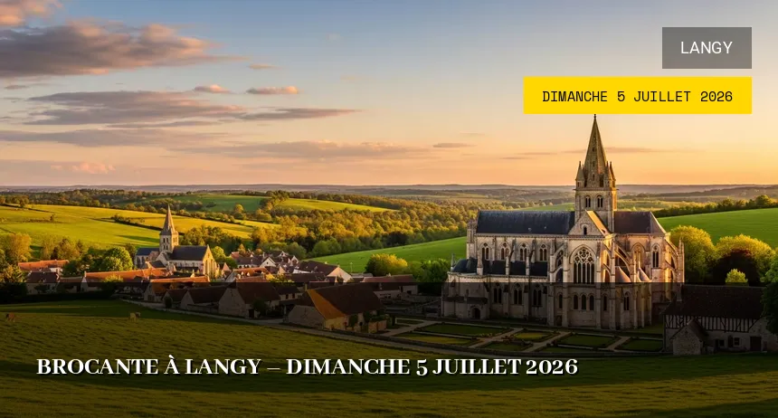 Affiche de l'événement : Brocante à Langy – Dimanche 5 Juillet 2026