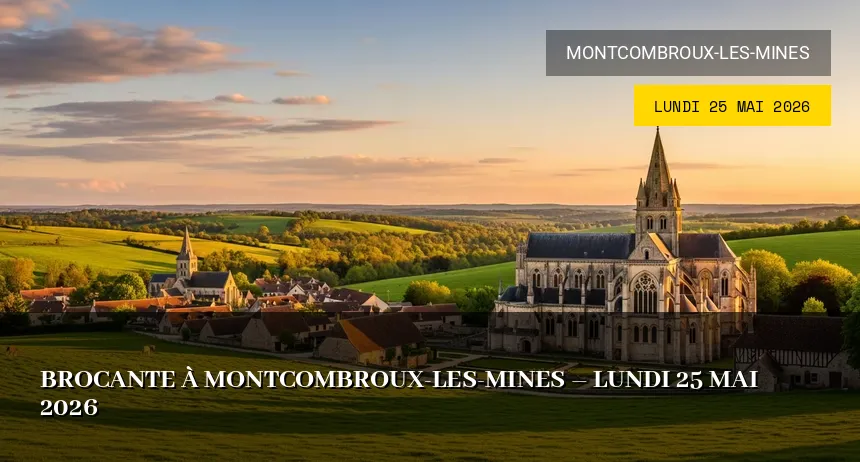 Affiche de l'événement : Brocante à Montcombroux-Les-Mines – Lundi 25 Mai 2026