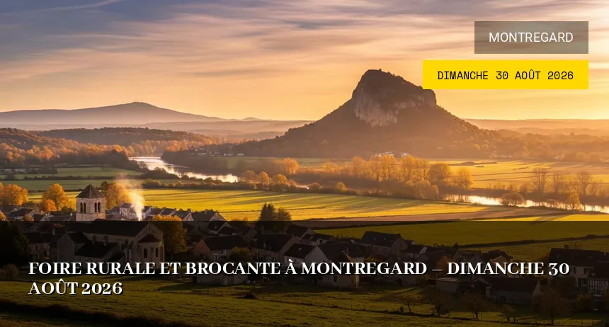 Affiche de l'événement : Journée Rurale, Foire et Brocante à Montregard – Dimanche 30 Août 2026