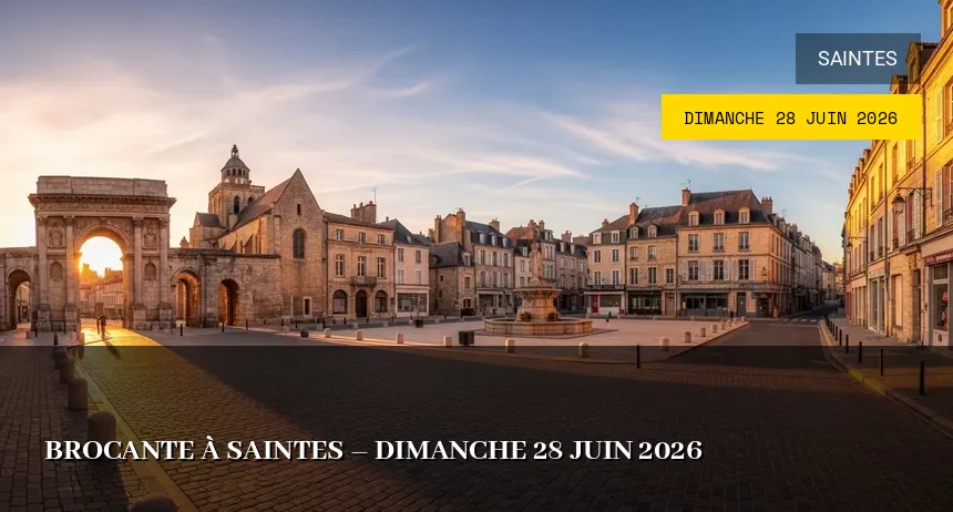 Affiche de l'événement : Brocante à Saintes – Dimanche 28 Juin 2026