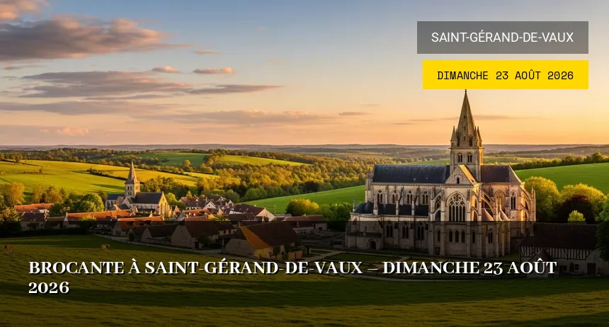 Affiche de l'événement : Brocante à Saint-Gérand-de-Vaux – Dimanche 23 Août 2026