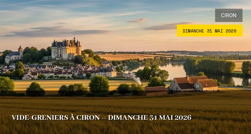 Affiche de l'événement : Vide-greniers à Ciron – Dimanche 31 Mai 2026