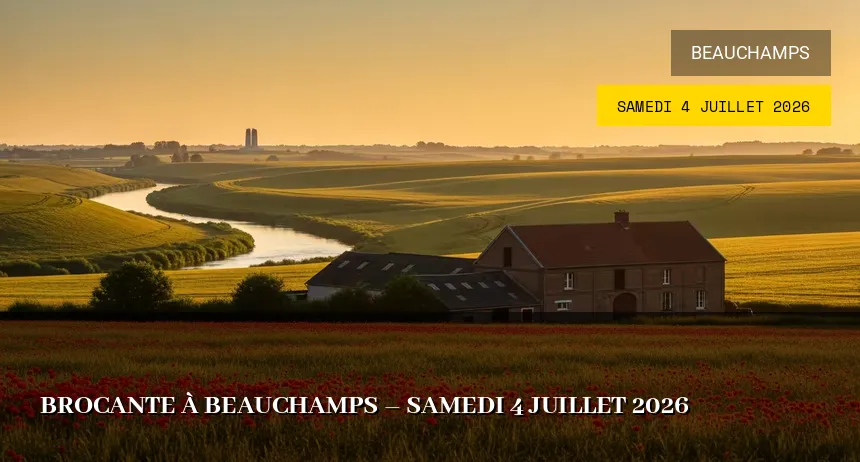 Affiche de l'événement : Brocante à Beauchamps – Samedi 4 Juillet 2026