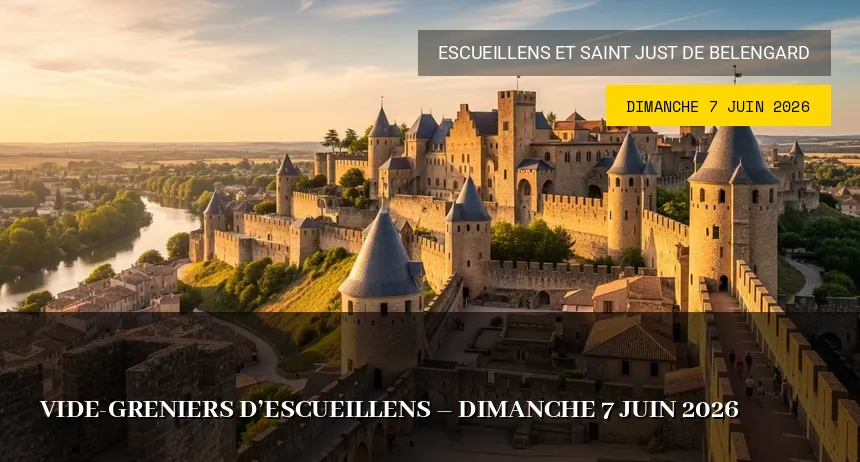 Affiche de l'événement : Vide-greniers d&rsquo;Escueillens – Dimanche 7 Juin 2026