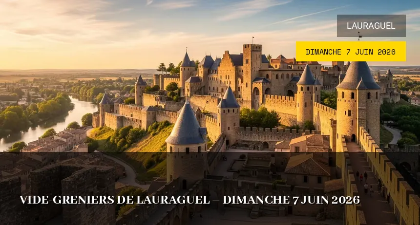 Affiche de l'événement : Vide-greniers de Lauraguel – Dimanche 7 Juin 2026
