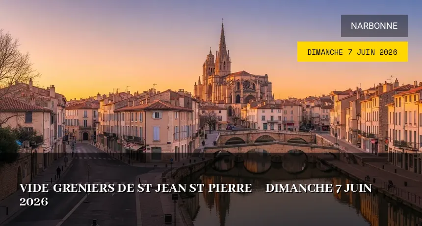 Affiche de l'événement : Vide-greniers de St-Jean St-Pierre – Dimanche 7 Juin 2026